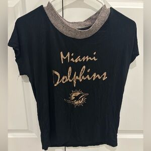 Black Miami Dolphins Women's Top
